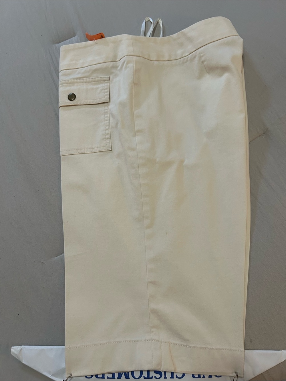 INC International Concepts Cream Women's Cargo Bermuda Shorts